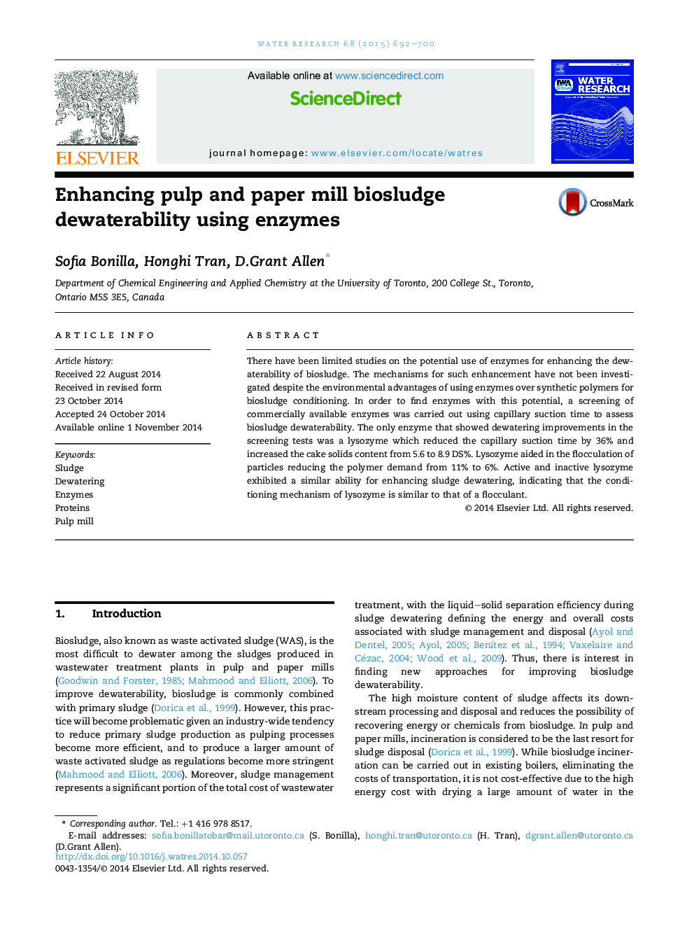 Enhancing pulp and paper mill biosludge dewaterability using enzymes