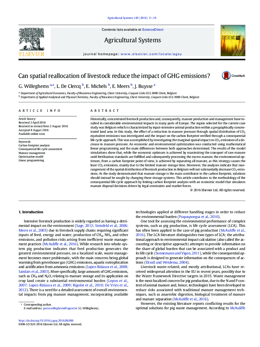 Can spatial reallocation of livestock reduce the impact of GHG emissions?