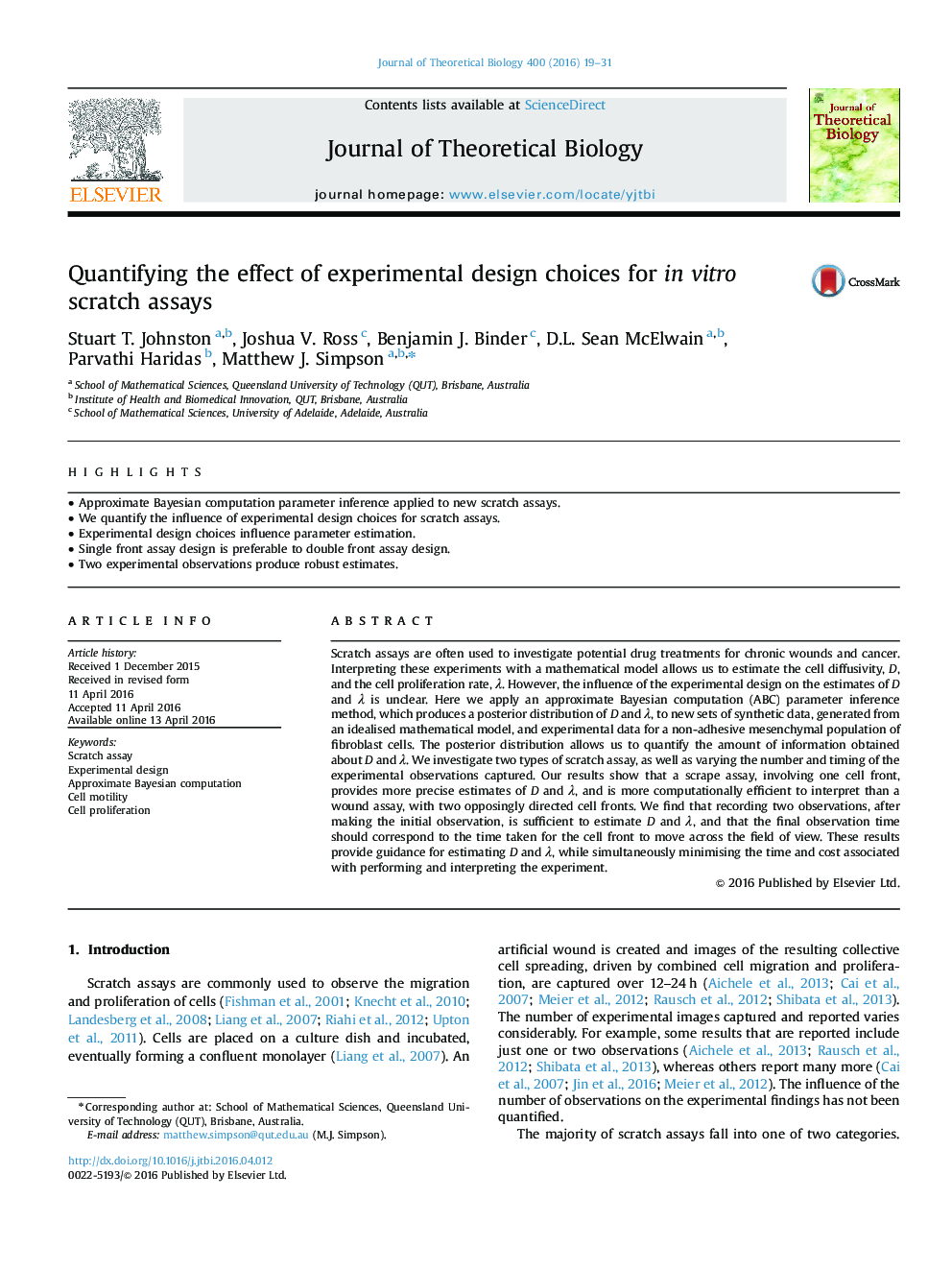 Quantifying the effect of experimental design choices for in vitro scratch assays