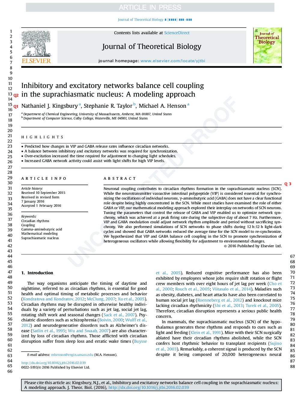 Inhibitory and excitatory networks balance cell coupling in the suprachiasmatic nucleus: A modeling approach