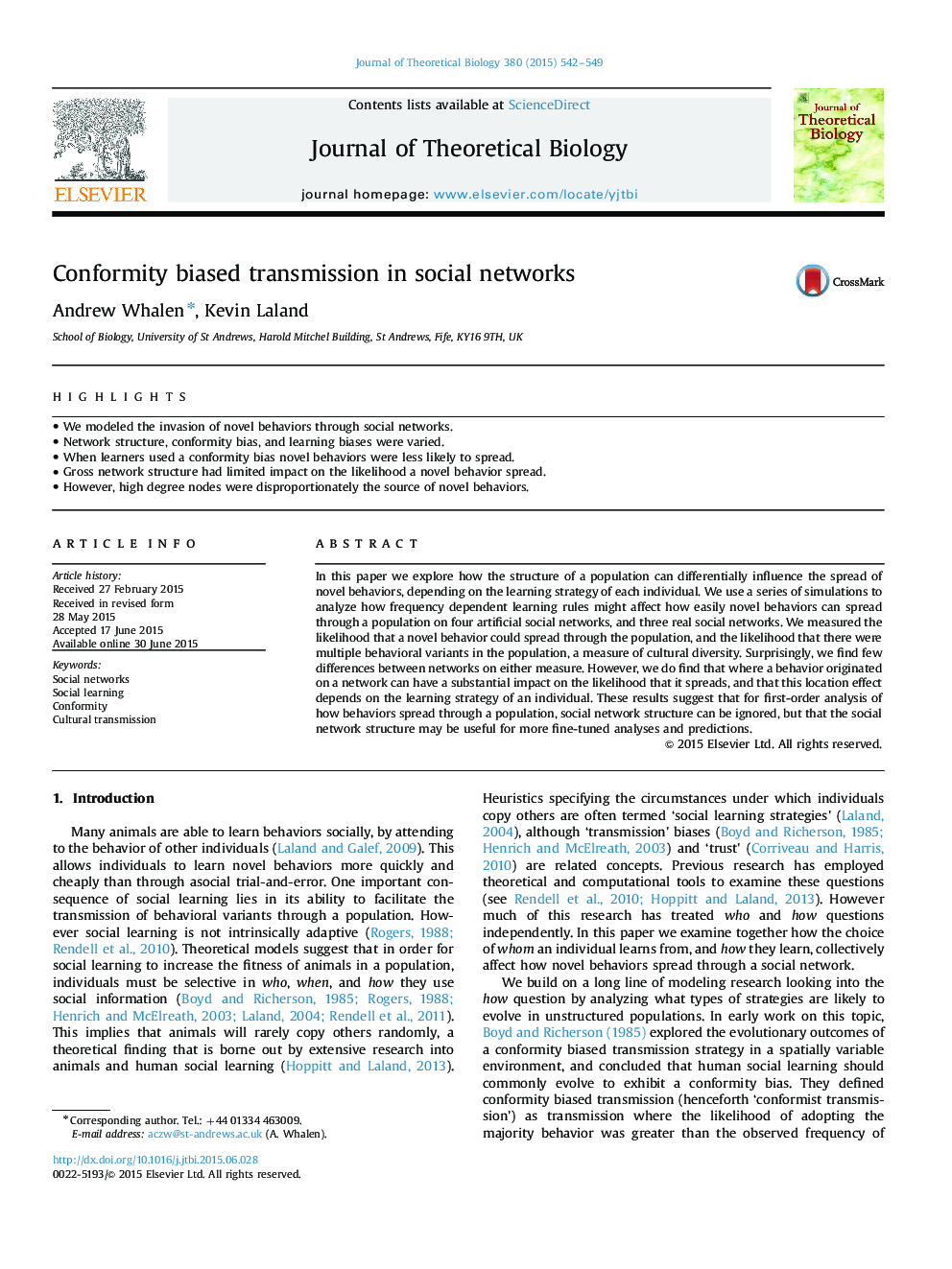 Conformity biased transmission in social networks