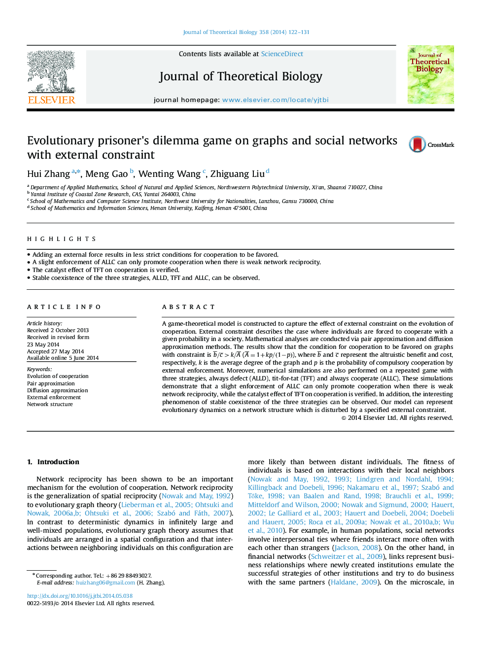 Evolutionary prisoner×³s dilemma game on graphs and social networks with external constraint