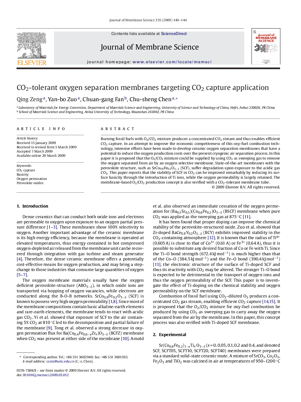 CO2-tolerant oxygen separation membranes targeting CO2 capture application