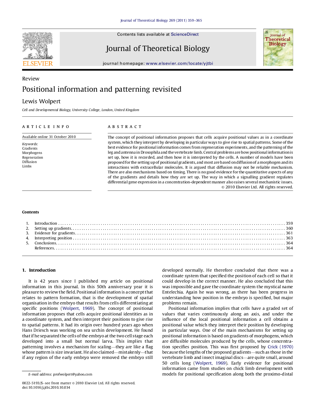 ReviewPositional information and patterning revisited