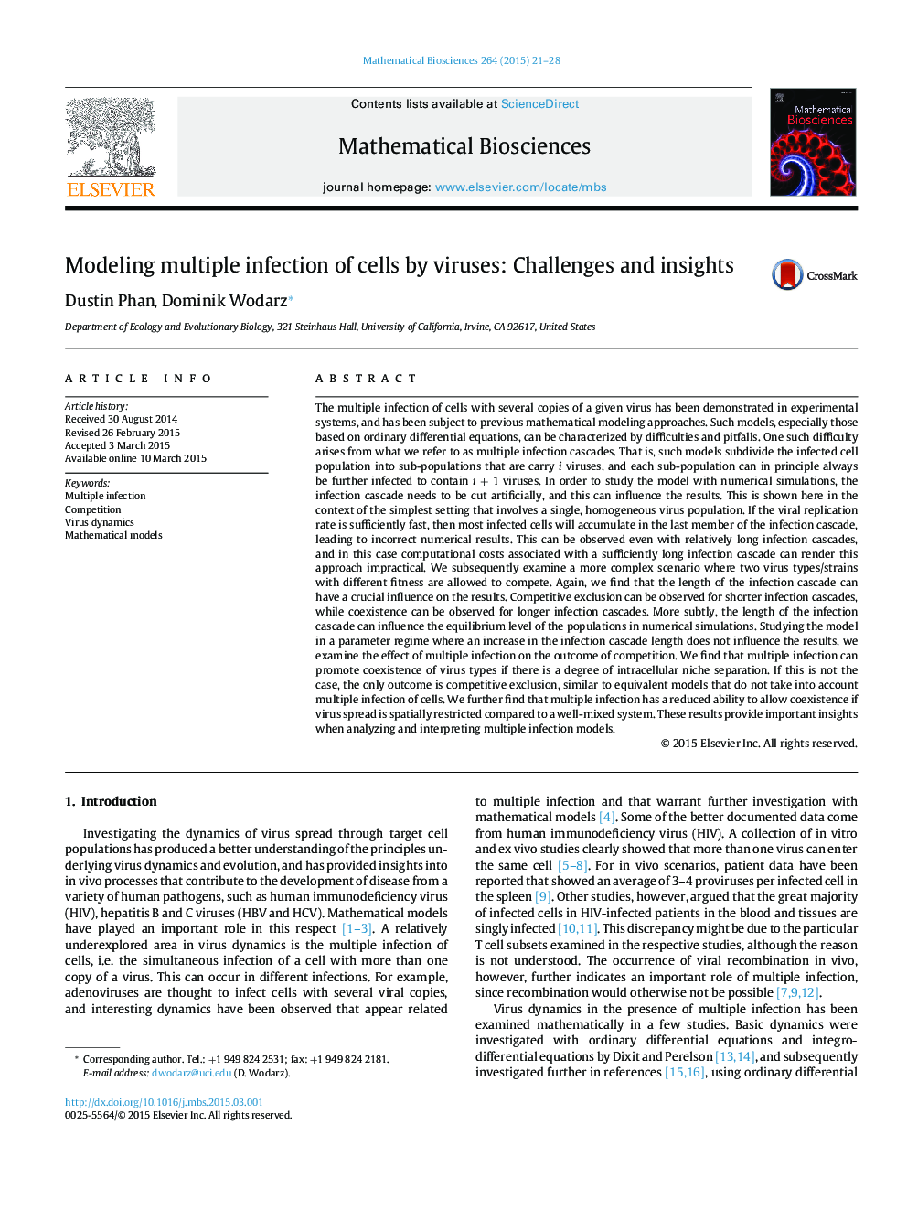 Modeling multiple infection of cells by viruses: Challenges and insights