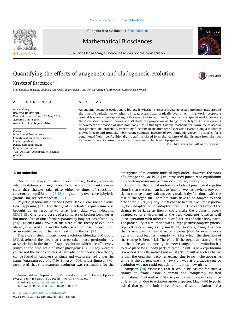 Quantifying the effects of anagenetic and cladogenetic evolution