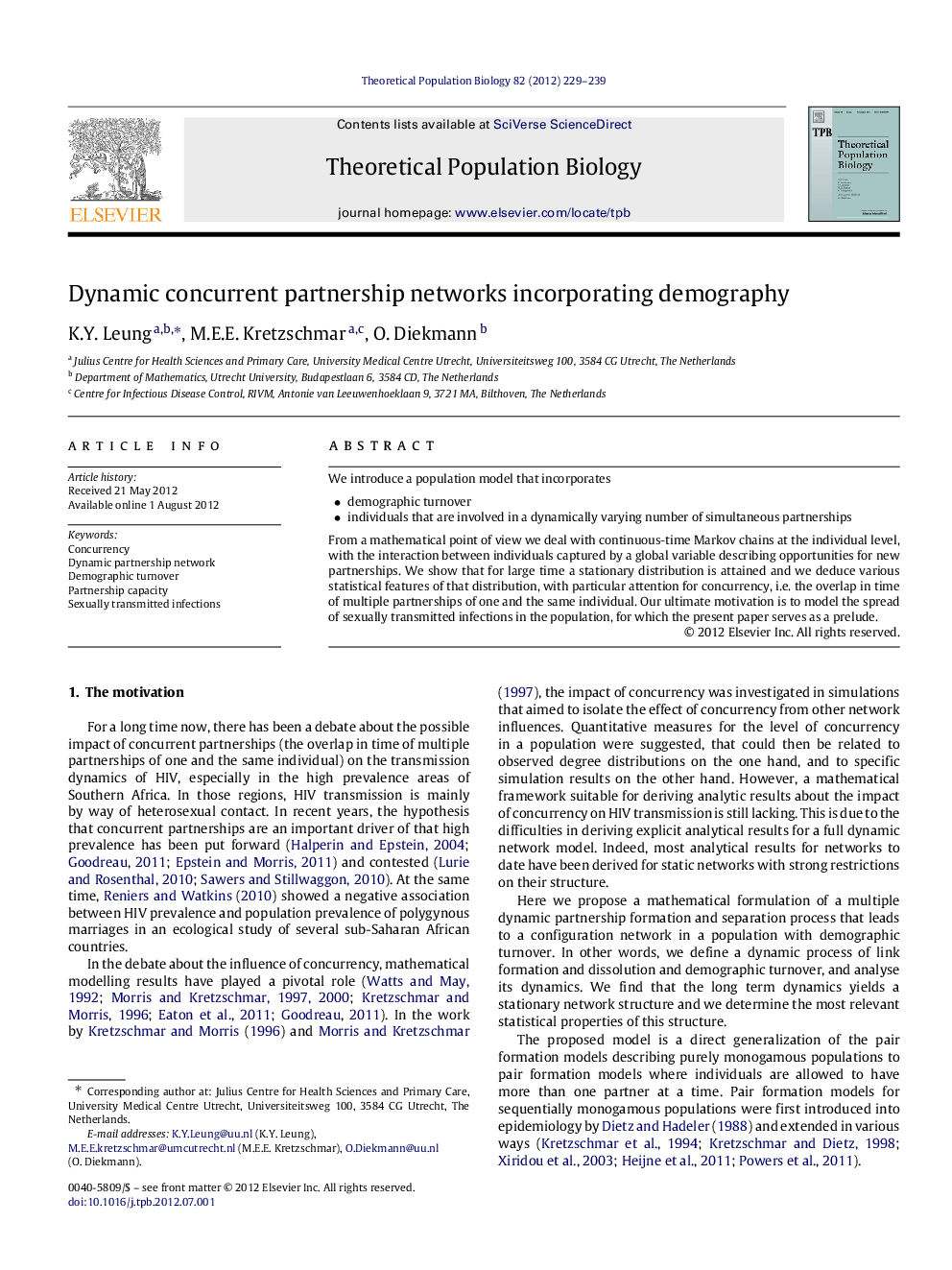 Dynamic concurrent partnership networks incorporating demography