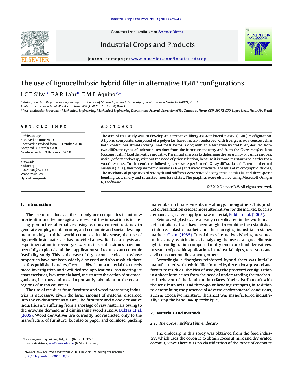 The use of lignocellulosic hybrid filler in alternative FGRP configurations