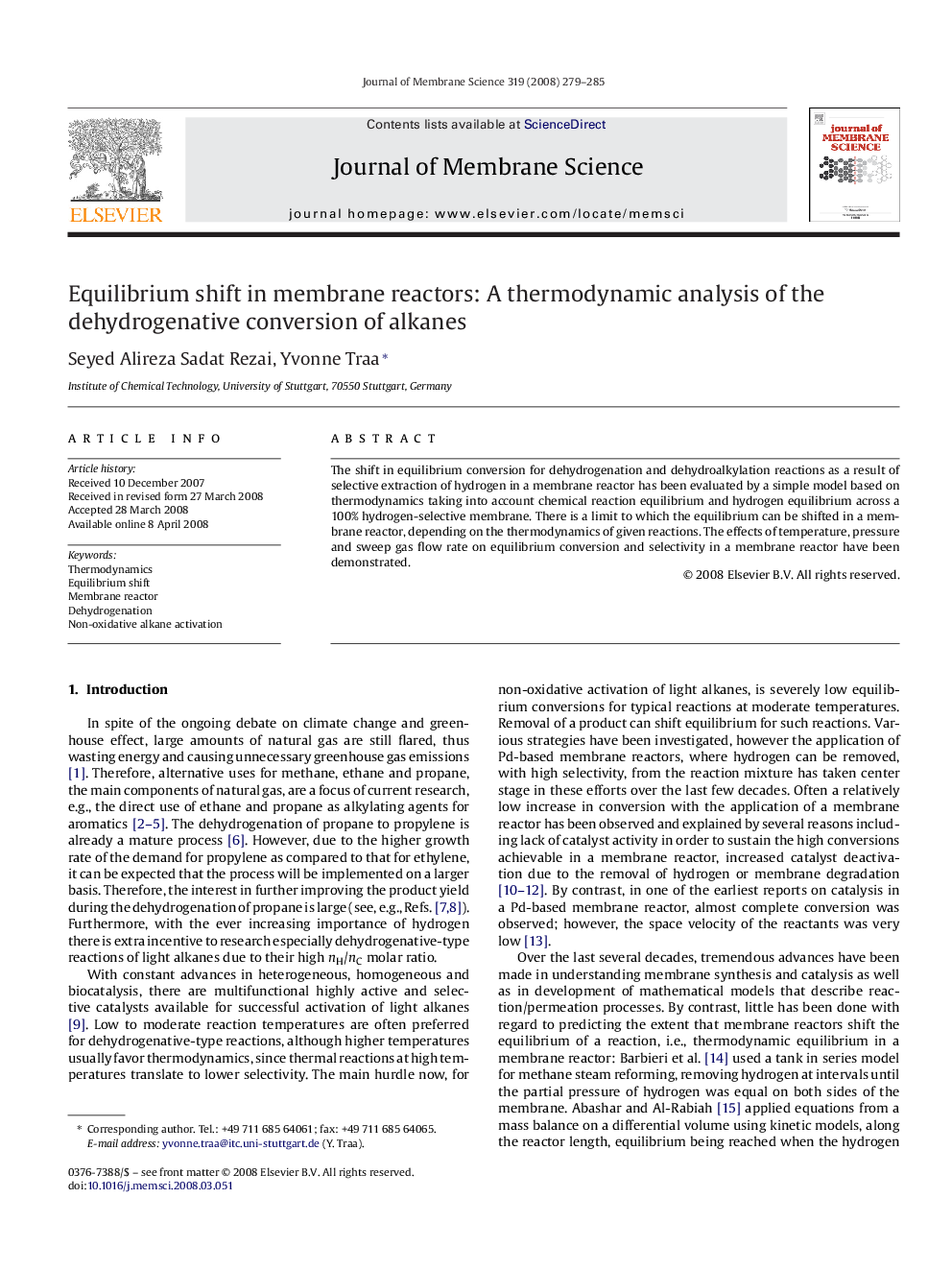 Equilibrium shift in membrane reactors: A thermodynamic analysis of the dehydrogenative conversion of alkanes