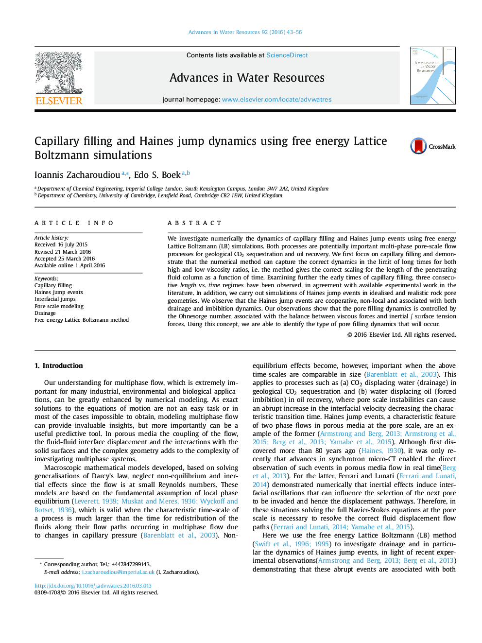 Capillary filling and Haines jump dynamics using free energy Lattice Boltzmann simulations