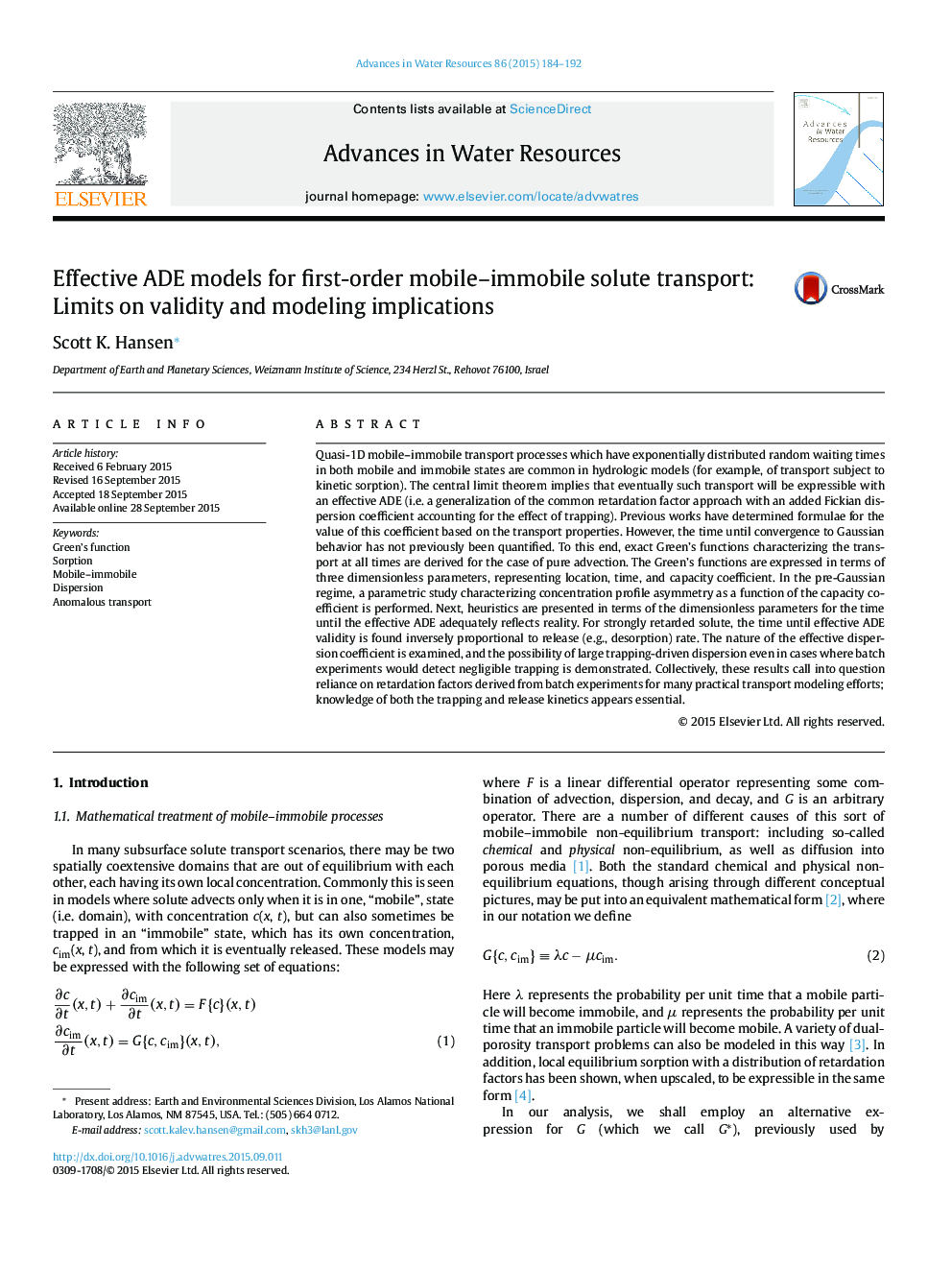 Effective ADE models for first-order mobile-immobile solute transport: Limits on validity and modeling implications