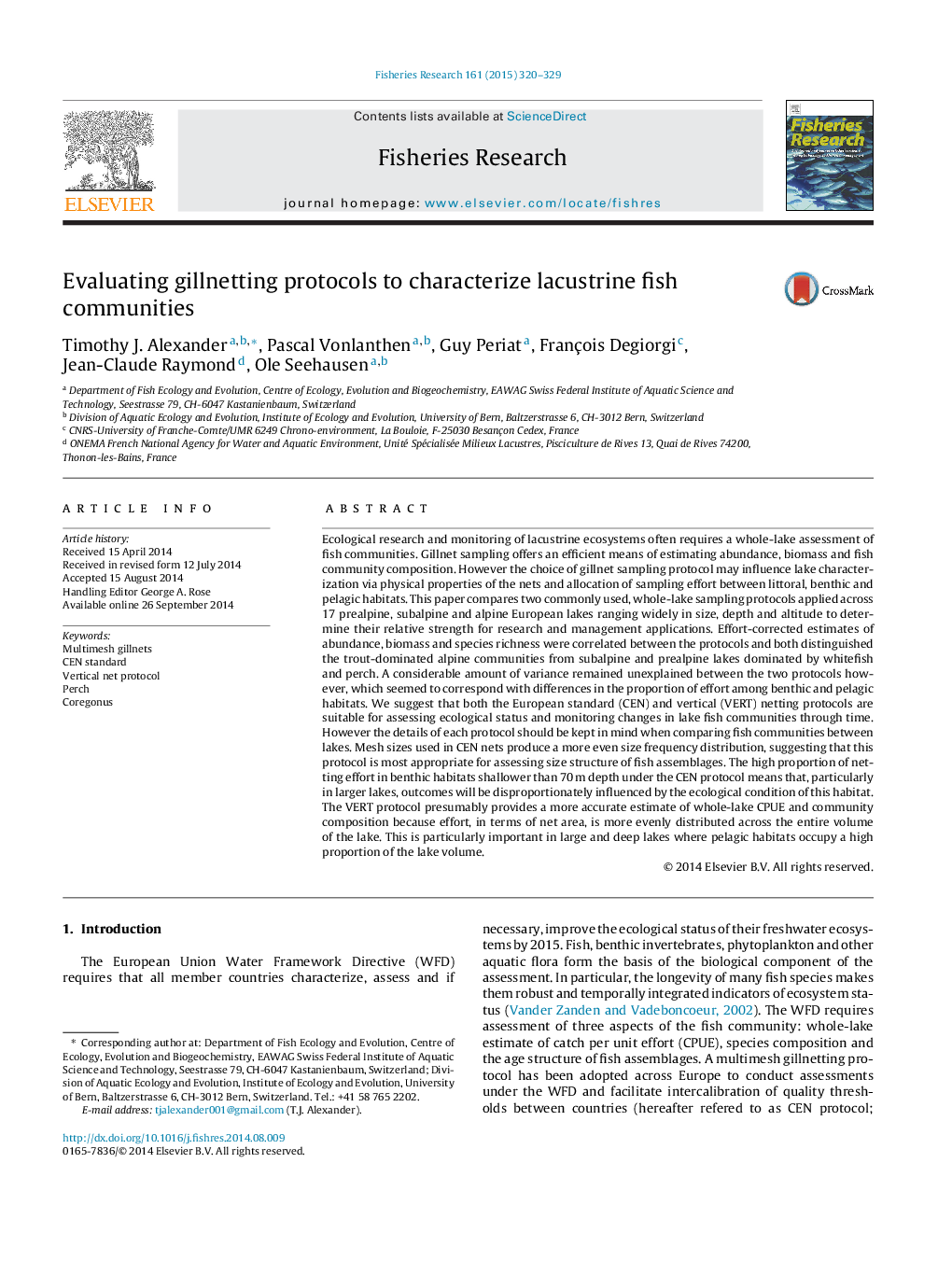 Evaluating gillnetting protocols to characterize lacustrine fish communities