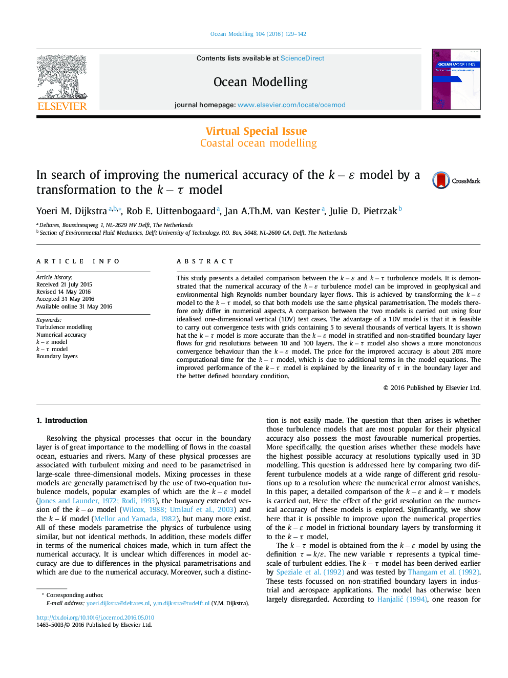 In search of improving the numerical accuracy of the kâÉ model by a transformation to the kâÏ model