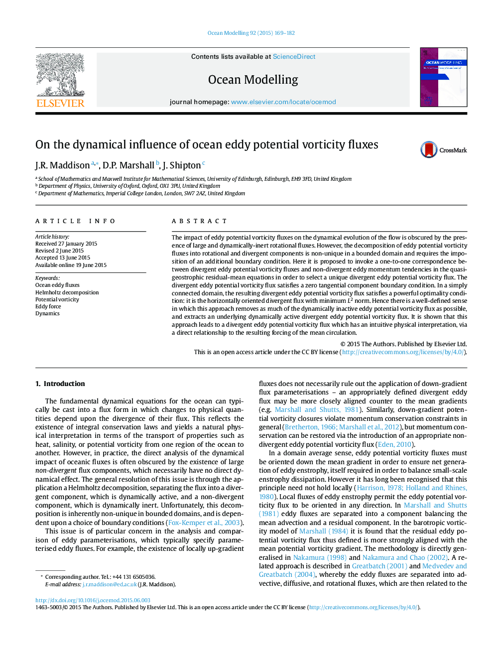 On the dynamical influence of ocean eddy potential vorticity fluxes