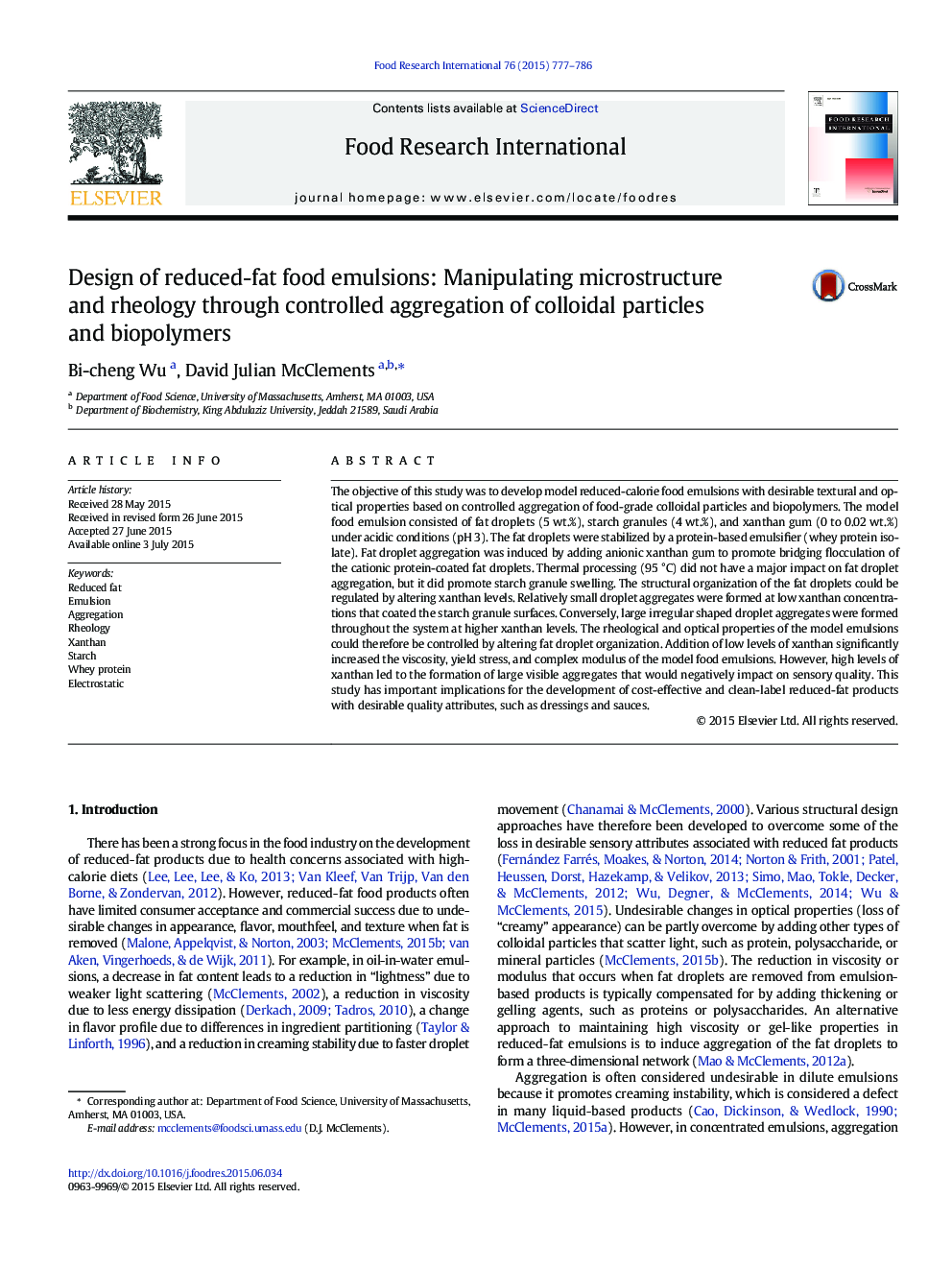 Design of reduced-fat food emulsions: Manipulating microstructure and rheology through controlled aggregation of colloidal particles and biopolymers