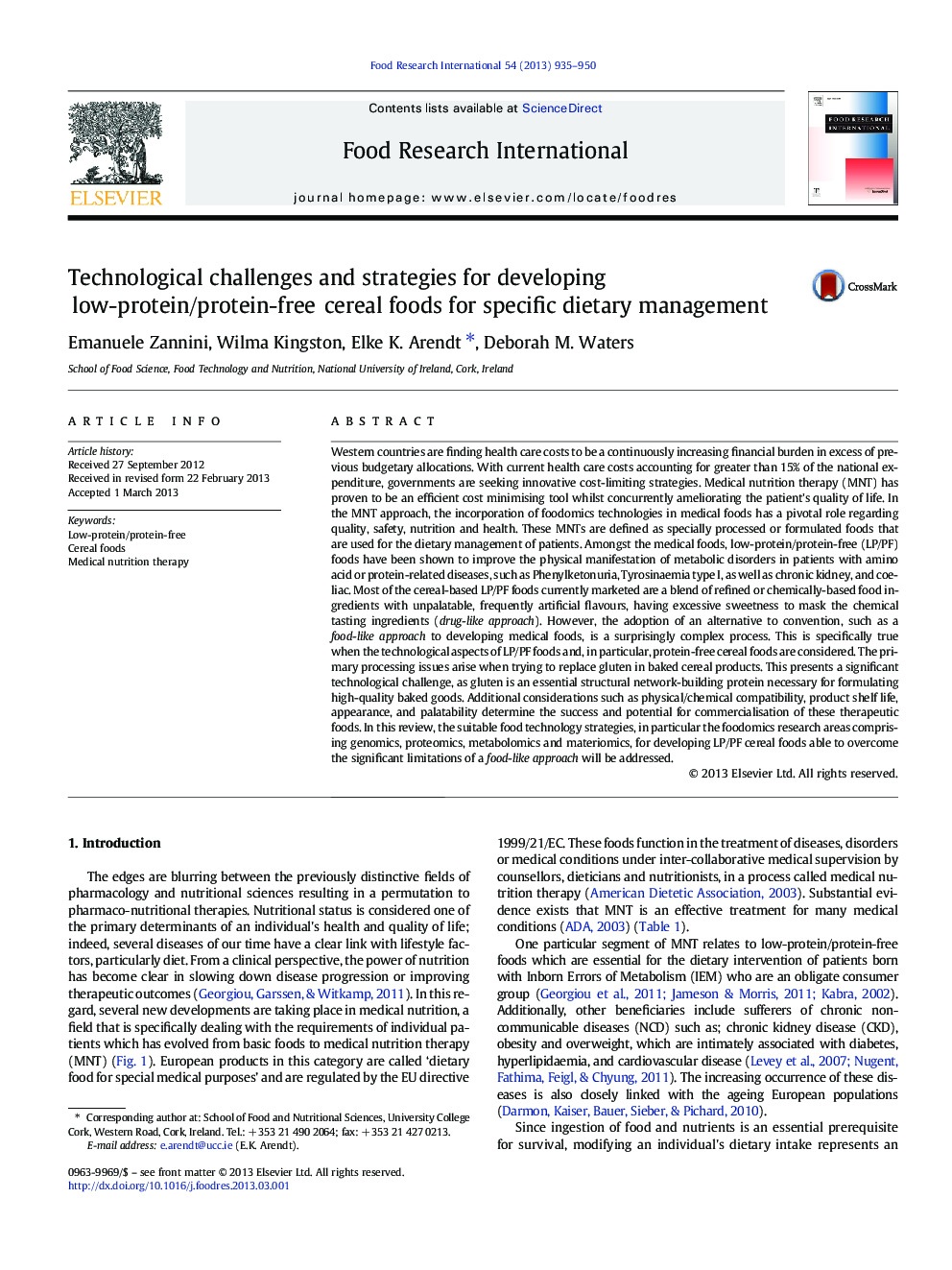 Technological challenges and strategies for developing low-protein/protein-free cereal foods for specific dietary management