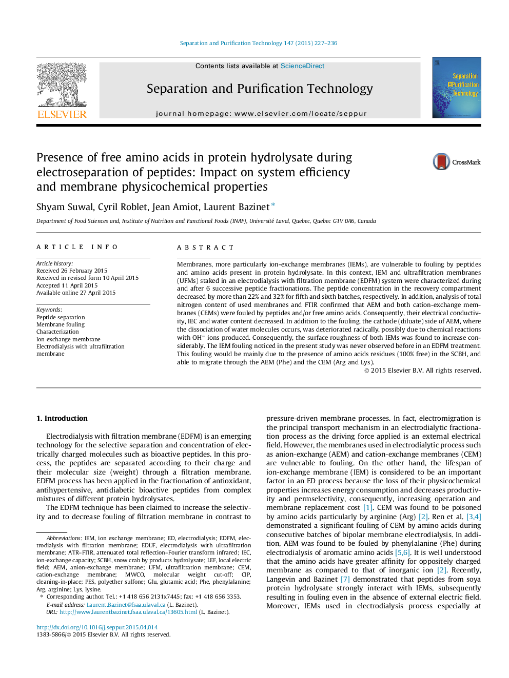 Presence of free amino acids in protein hydrolysate during electroseparation of peptides: Impact on system efficiency and membrane physicochemical properties