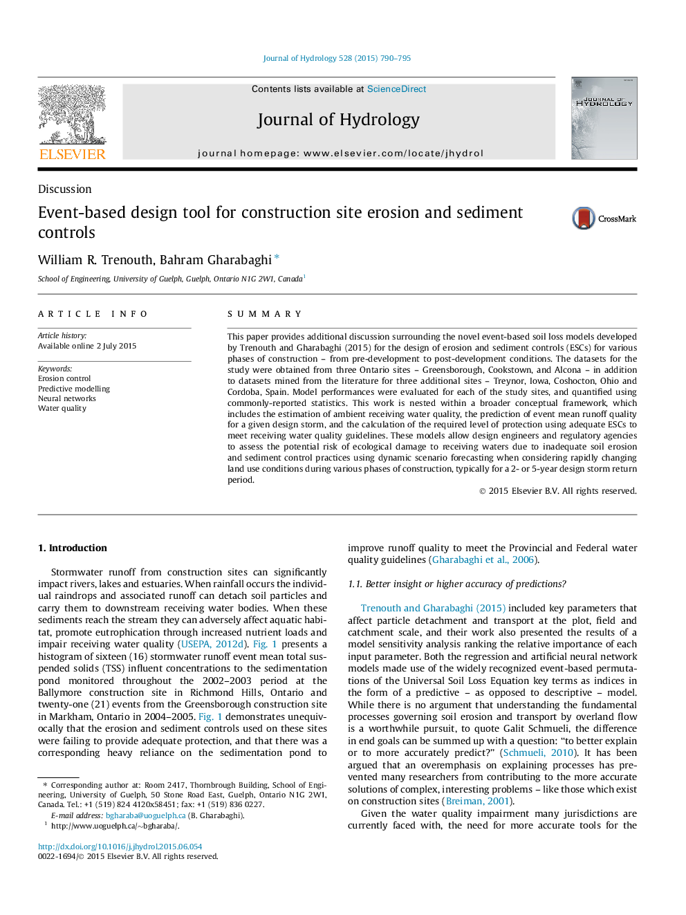 DiscussionEvent-based design tool for construction site erosion and sediment controls