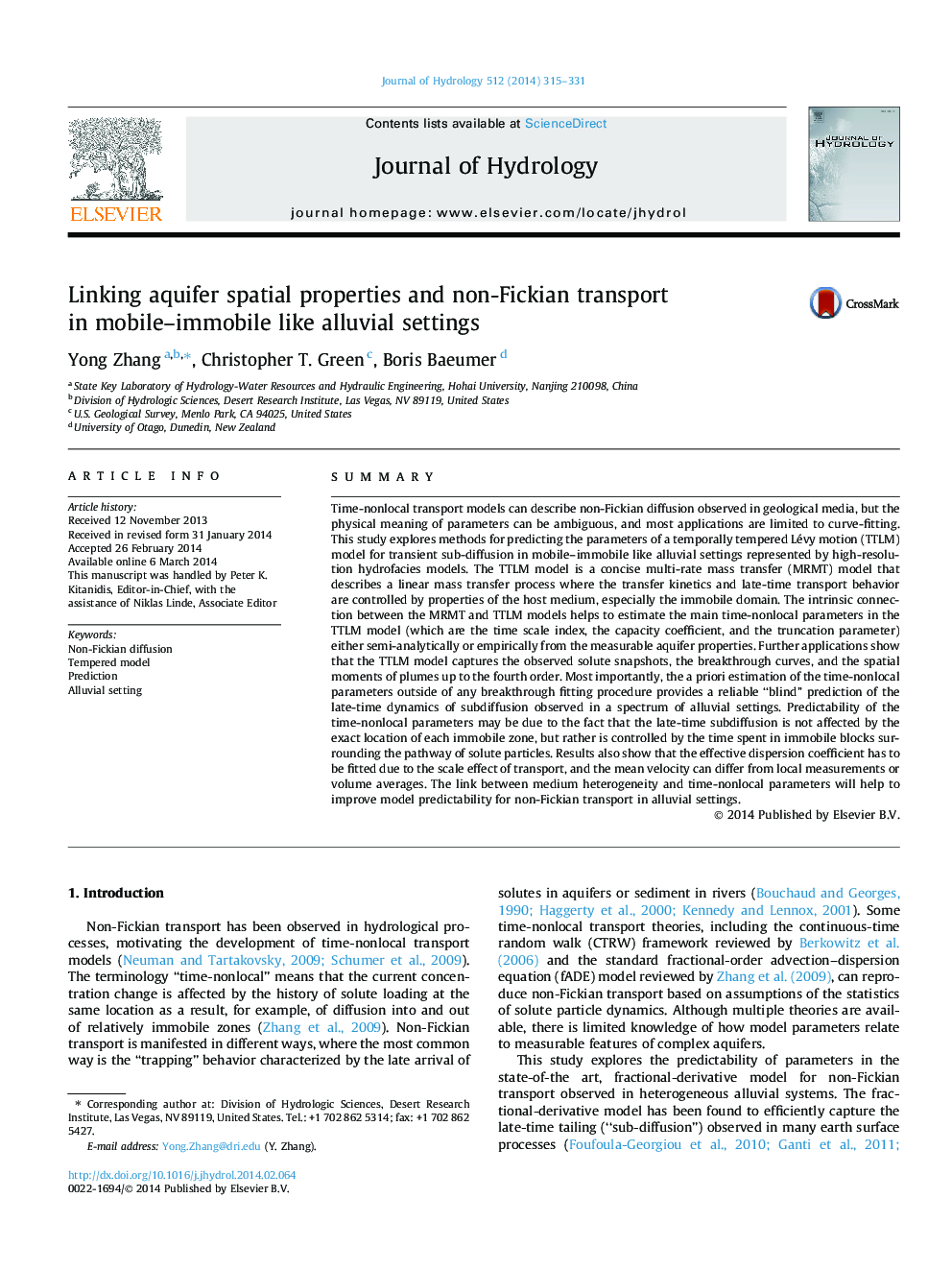 Linking aquifer spatial properties and non-Fickian transport in mobile-immobile like alluvial settings