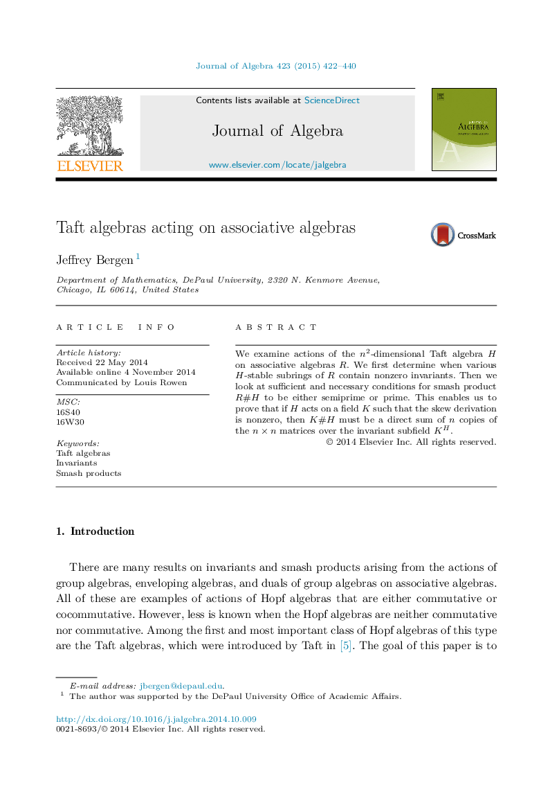 Taft algebras acting on associative algebras