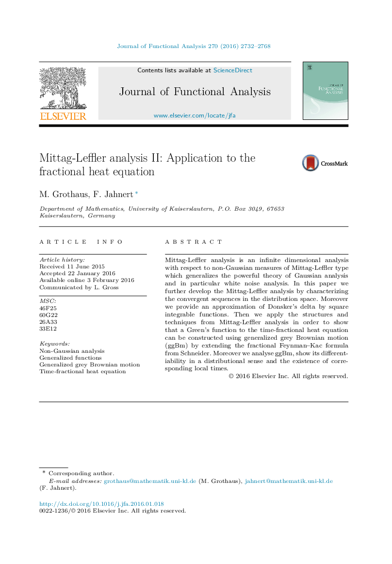 Mittag-Leffler analysis II: Application to the fractional heat equation