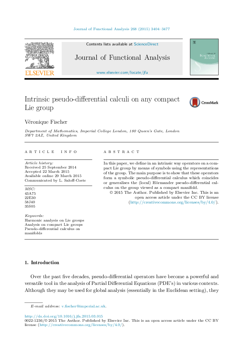 Intrinsic pseudo-differential calculi on any compact Lie group