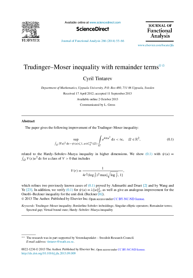 Trudinger-Moser inequality with remainder terms