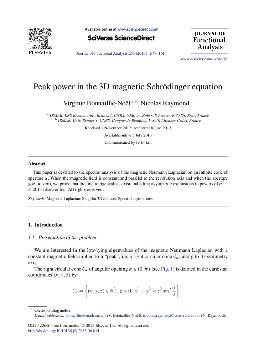 Peak power in the 3D magnetic Schrödinger equation