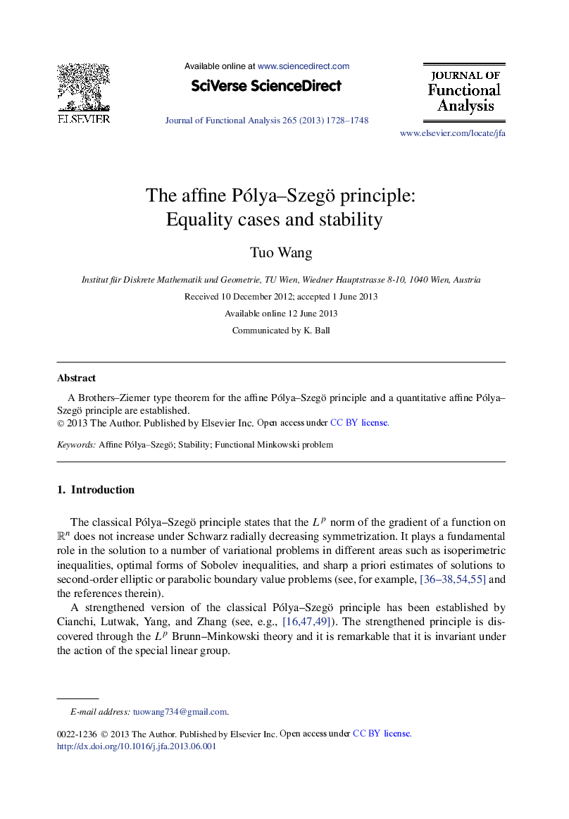 The affine Pólya-Szegö principle: Equality cases and stability
