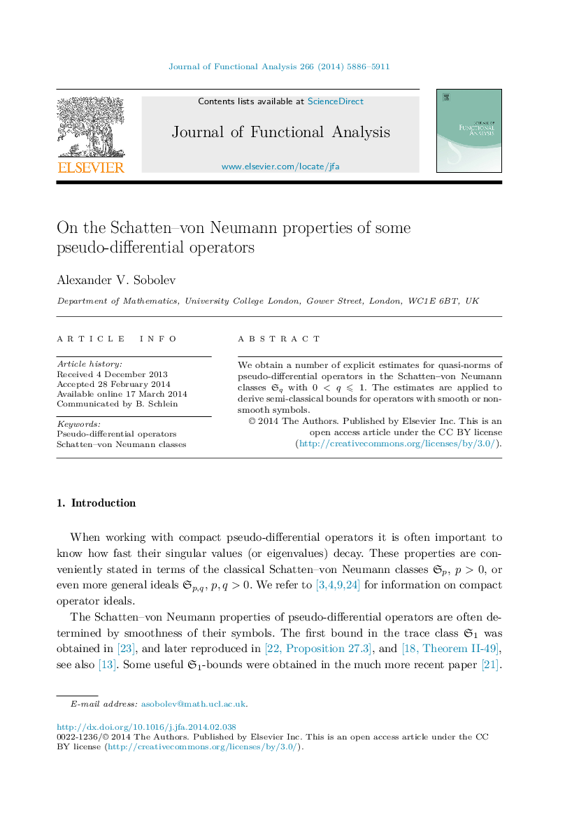 On the Schatten-von Neumann properties of some pseudo-differential operators