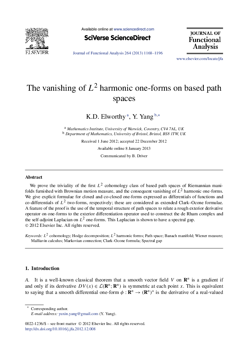 The vanishing of L2 harmonic one-forms on based path spaces