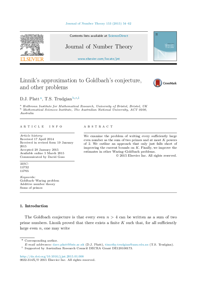 Linnik's approximation to Goldbach's conjecture, and other problems