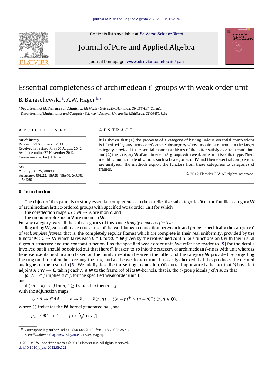 Essential completeness of archimedean â-groups with weak order unit