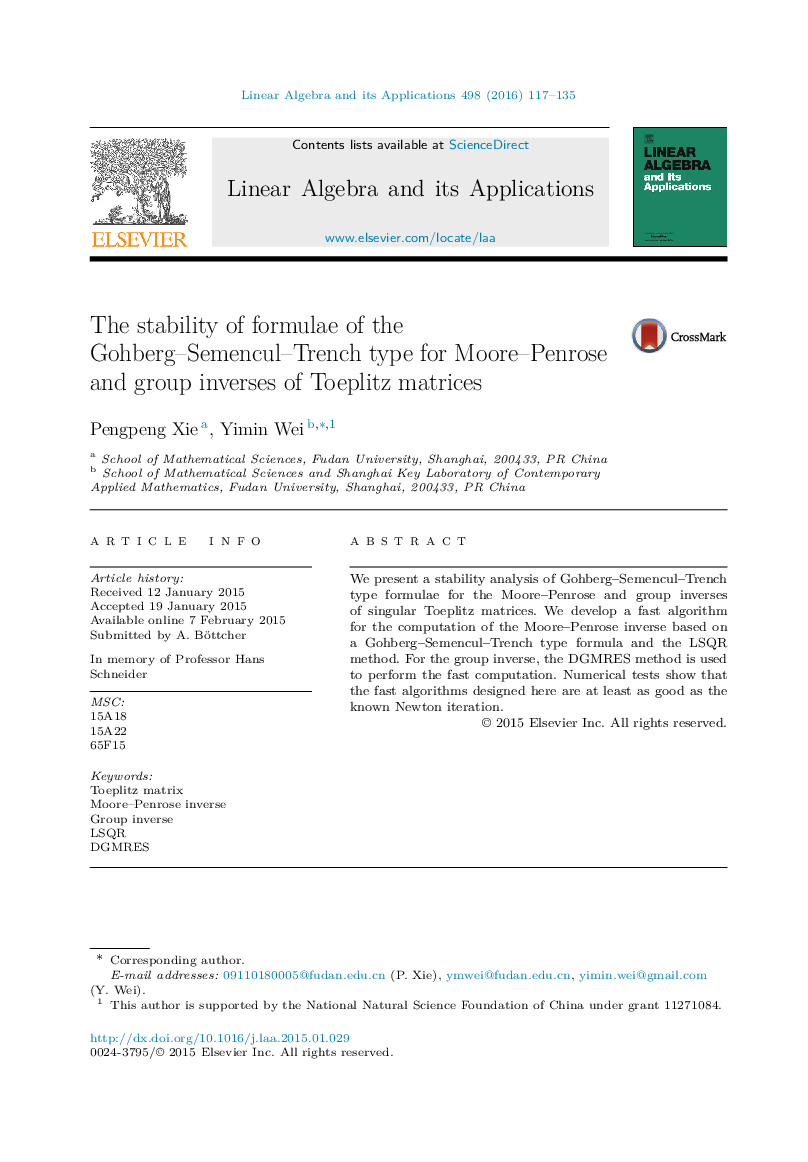 The stability of formulae of the Gohberg-Semencul-Trench type for Moore-Penrose and group inverses of Toeplitz matrices