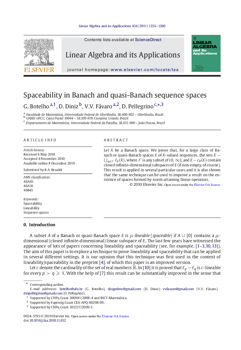 Spaceability in Banach and quasi-Banach sequence spaces