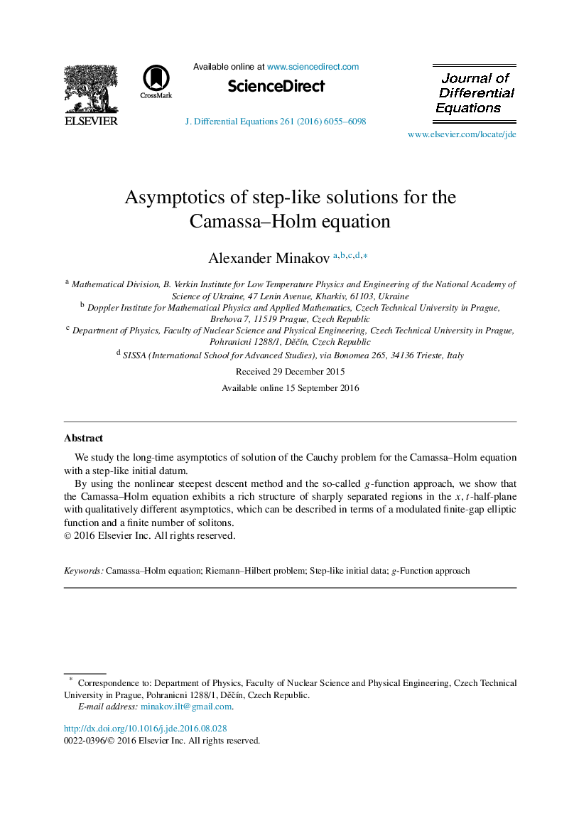 Asymptotics of step-like solutions for the Camassa-Holm equation