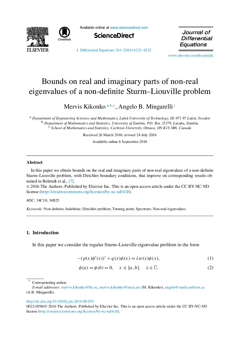 Bounds on real and imaginary parts of non-real eigenvalues of a non-definite Sturm-Liouville problem