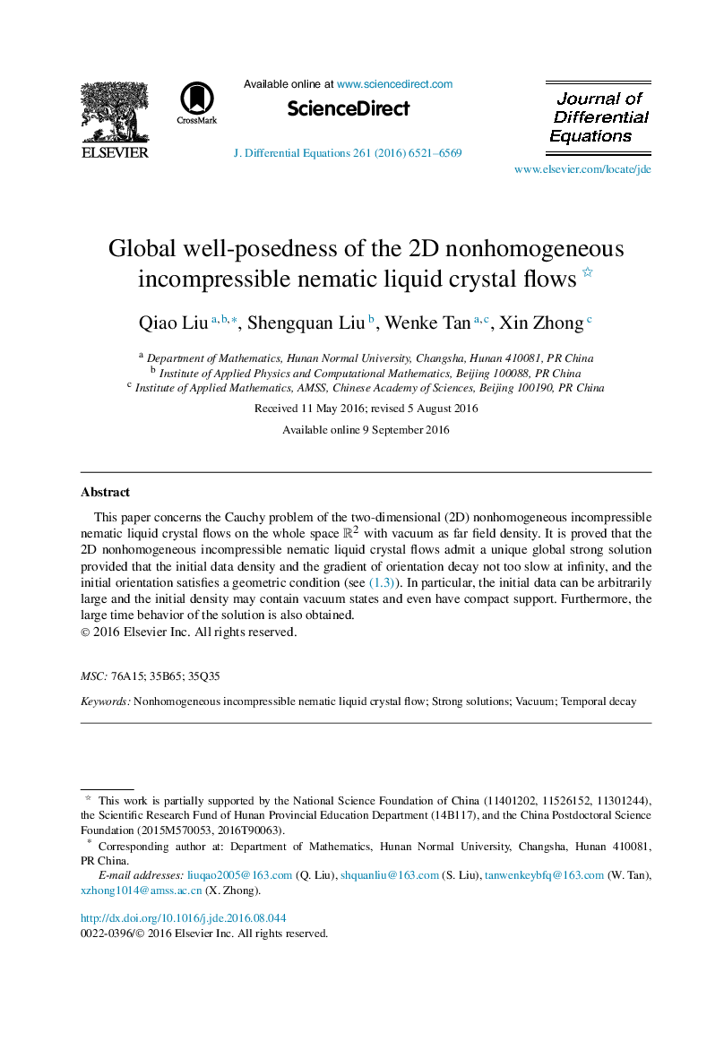 Global well-posedness of the 2D nonhomogeneous incompressible nematic liquid crystal flows