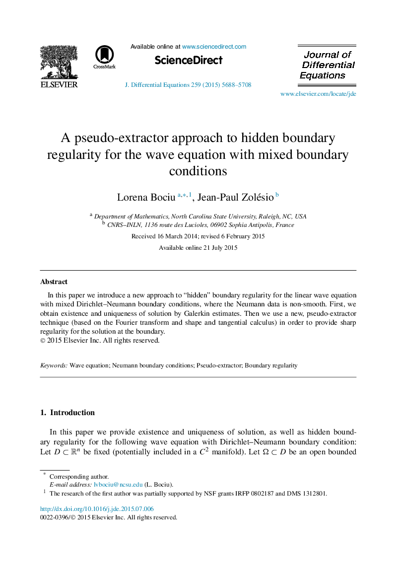 A pseudo-extractor approach to hidden boundary regularity for the wave equation with mixed boundary conditions