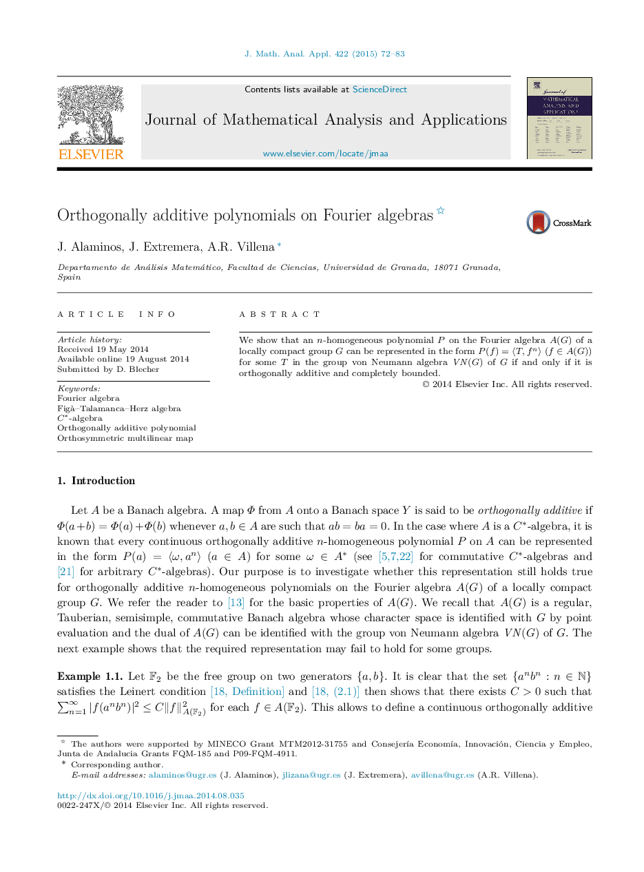 Orthogonally additive polynomials on Fourier algebras