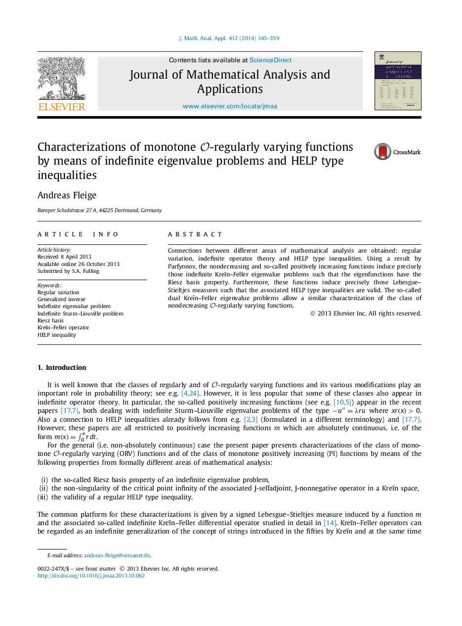 Characterizations of monotone O-regularly varying functions by means of indefinite eigenvalue problems and HELP type inequalities