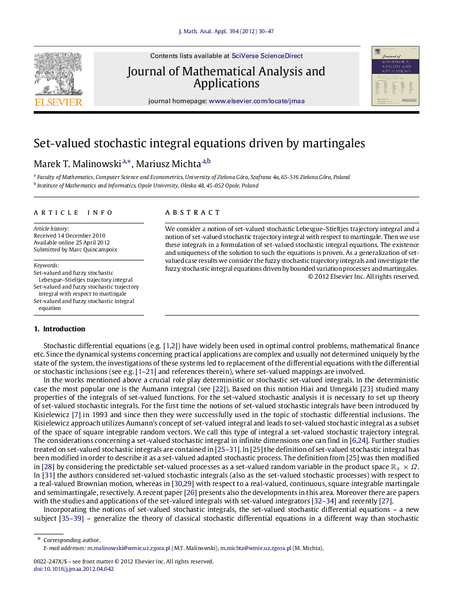 Set-valued stochastic integral equations driven by martingales