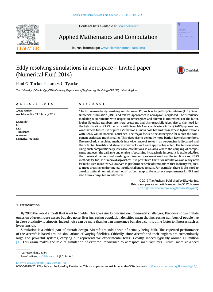 Eddy resolving simulations in aerospace - Invited paper (Numerical Fluid 2014)