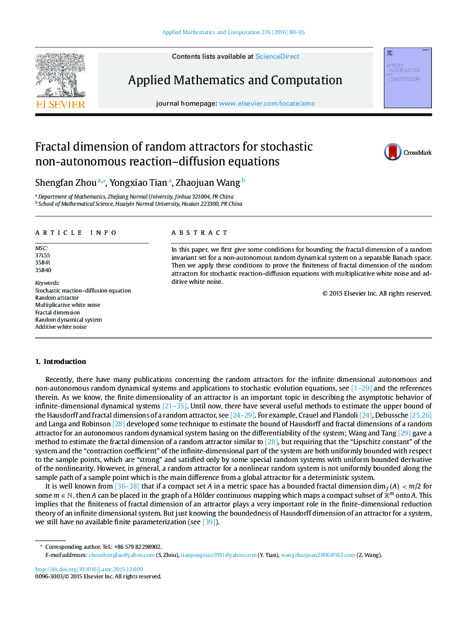 Fractal dimension of random attractors for stochastic non-autonomous reaction-diffusion equations