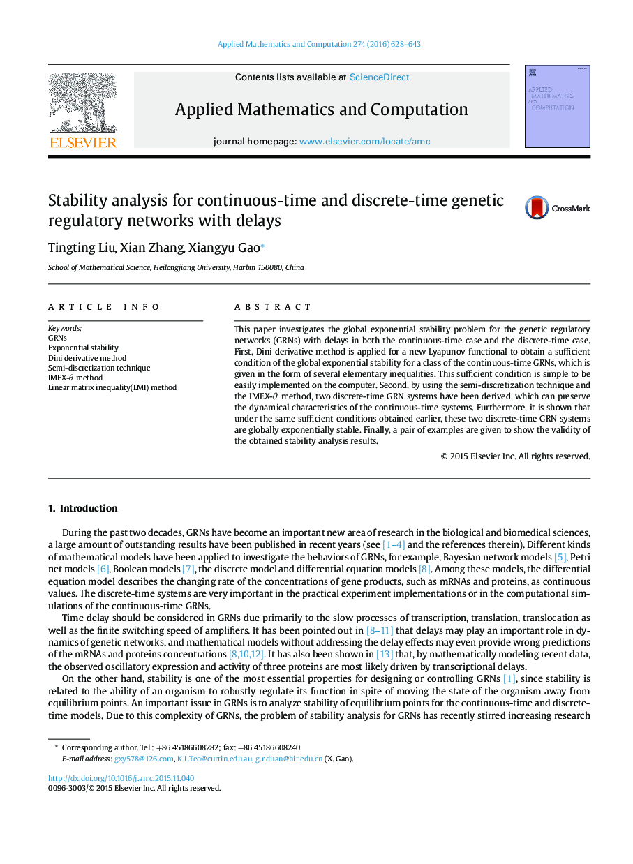 Stability analysis for continuous-time and discrete-time genetic regulatory networks with delays