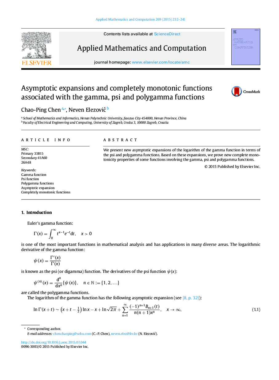Asymptotic expansions and completely monotonic functions associated with the gamma, psi and polygamma functions