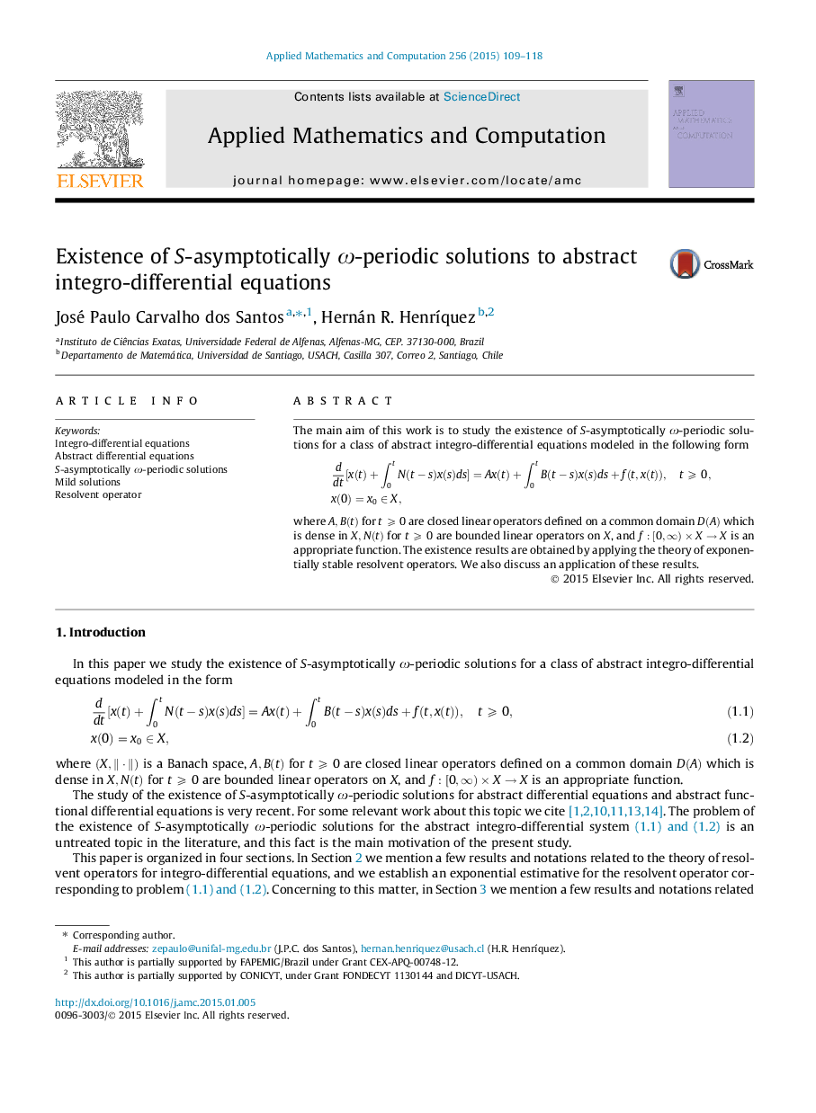 Existence of S-asymptotically Ï-periodic solutions to abstract integro-differential equations