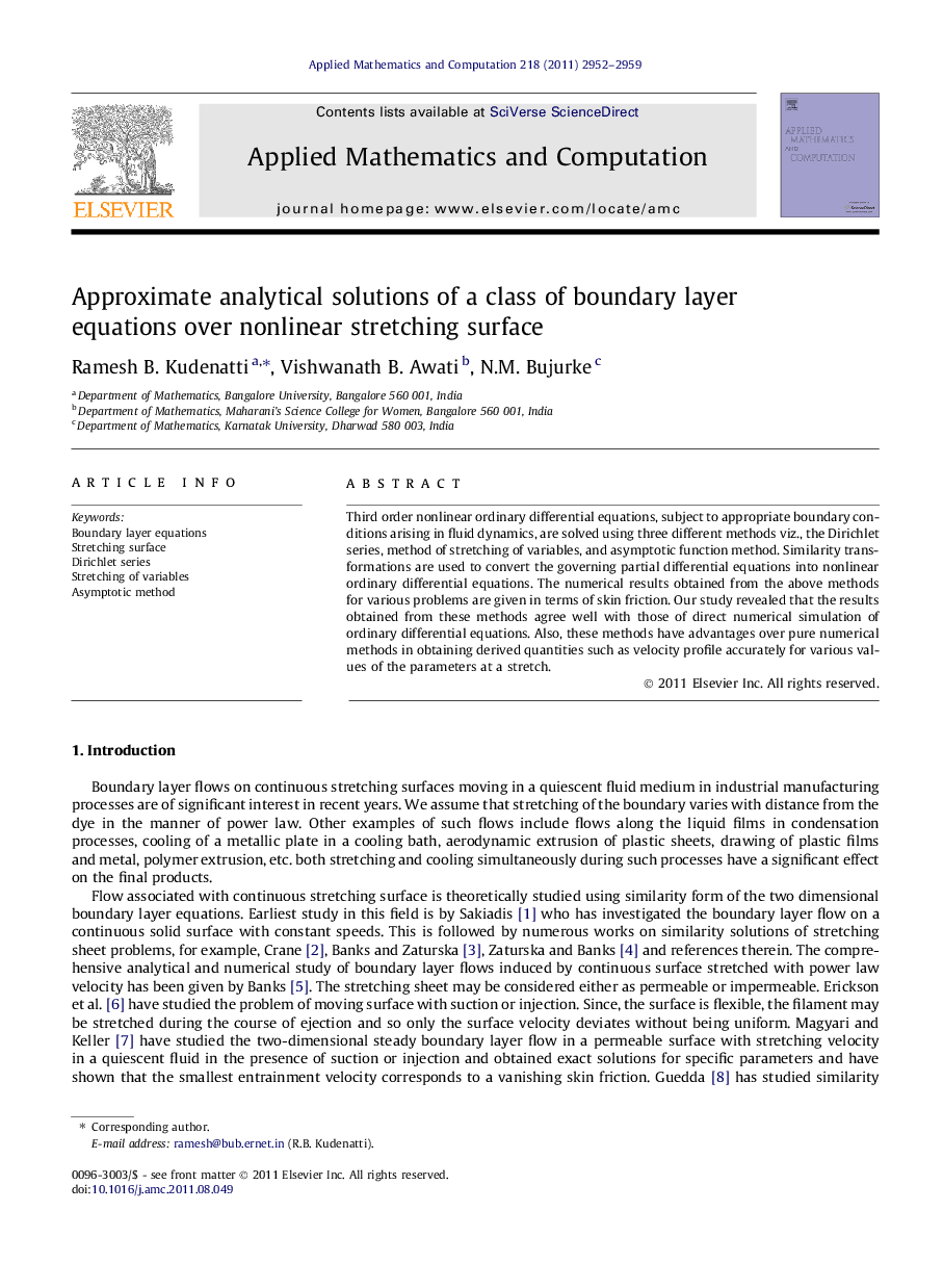 Approximate analytical solutions of a class of boundary layer equations over nonlinear stretching surface