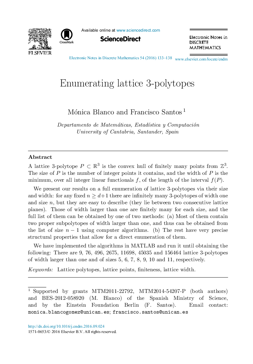 Enumerating lattice 3-polytopes