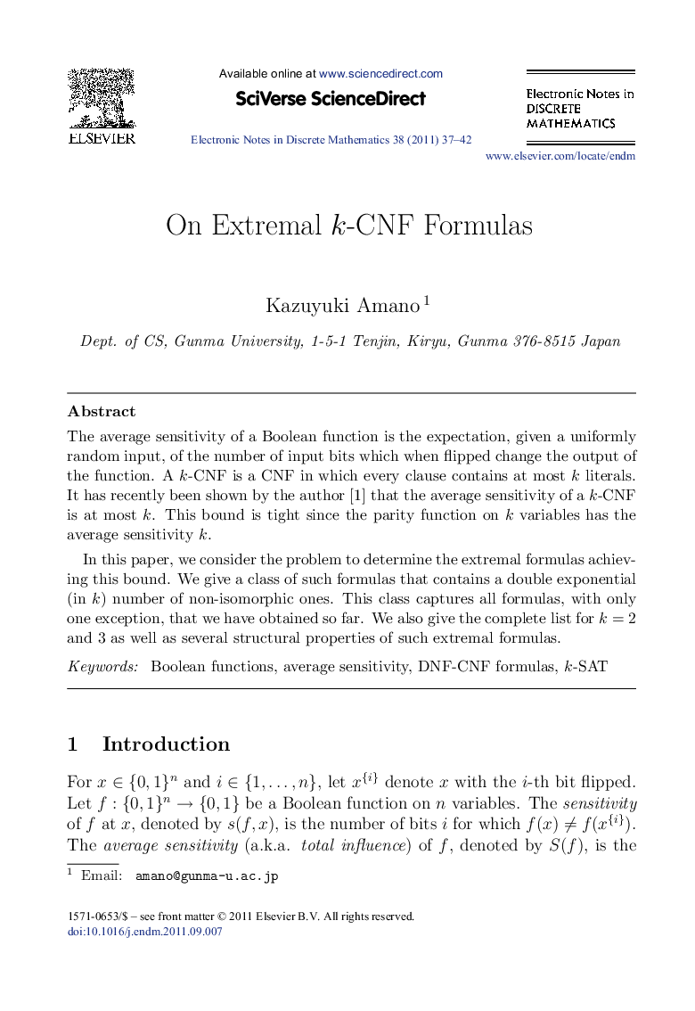 On Extremal k-CNF Formulas